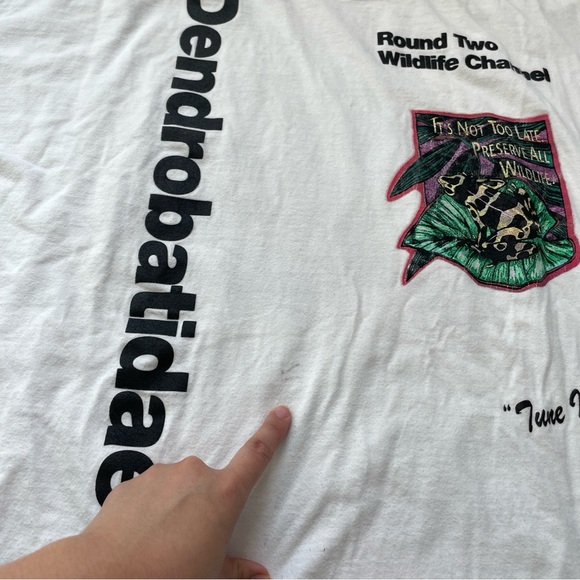 Round Two Wildlife Dendrobatidae Dart Frog Short Sleeve Tshirt White (xxlarge) - Picture 6 of 6